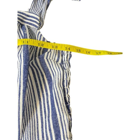 MONTEAU Women's Size Large Tiered Sundress Blue White Stripes - Picture 8 of 12
